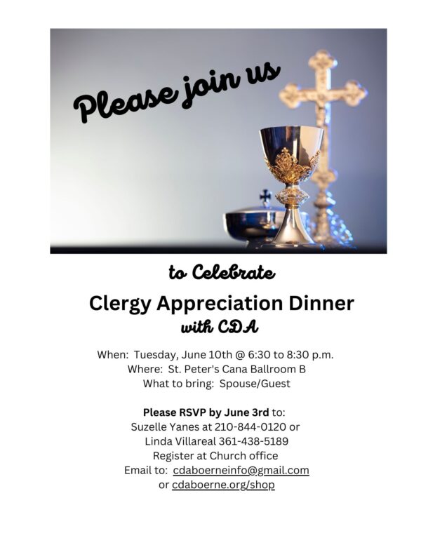 St Peters Priest and Deacon Appreciation Dinner